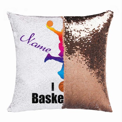 Unique Name Gift For Bastketball Player Creative Personalized Sequin Pillow